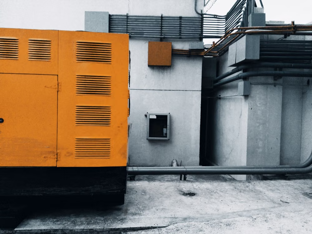 A large backup generator.